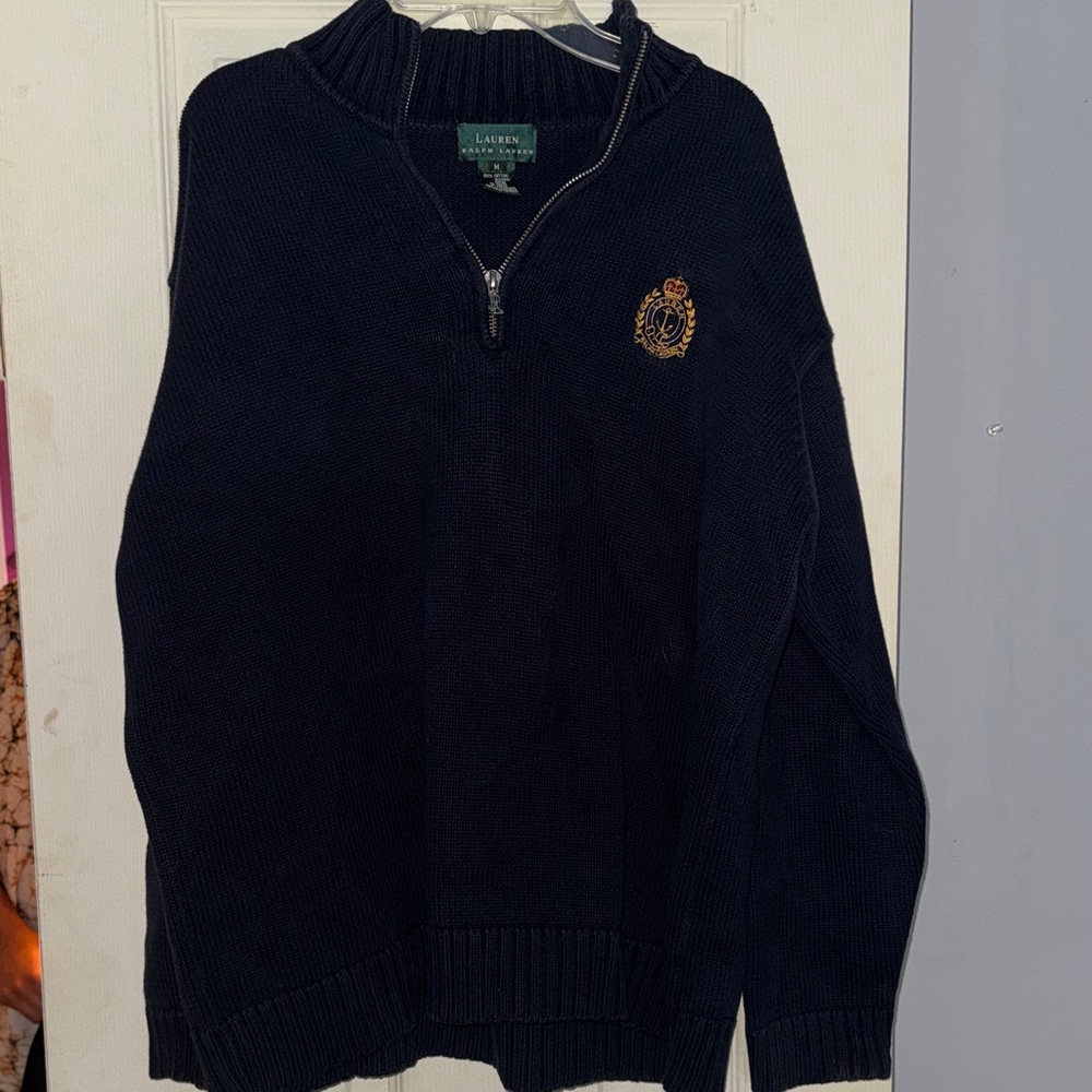 Lauren Ralph Lauren Dark Blue Zip-Up Sweater
